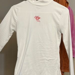White Long Sleeve Cupid Shirt